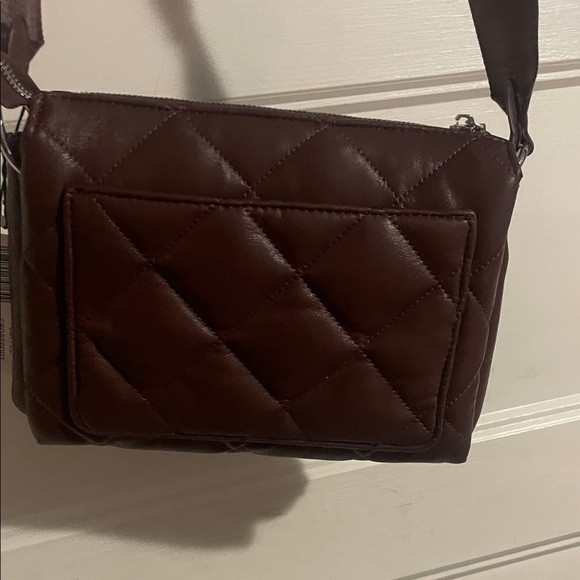 Steve Madden Dark Brown Quilted Shoulder Bag - Picture 4 of 10